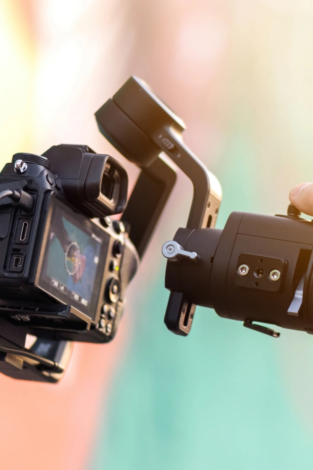 wedding videography gear on stabilizer